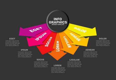 Infographic design template with place for your text. Vector illustration.のイラスト素材