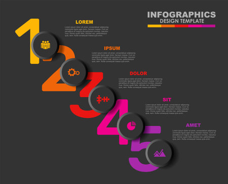Infographic design template with place for your data. Vector illustration.のイラスト素材