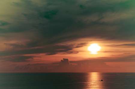 Phuket island sunset ,Thailand の写真素材