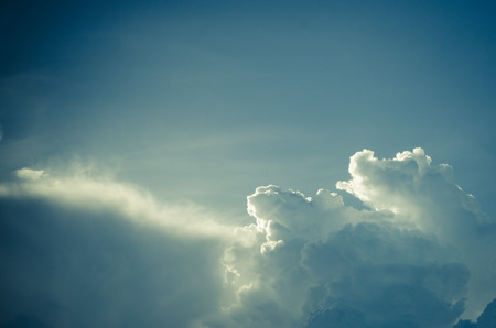 Clouds on the blue sky in cloudy days