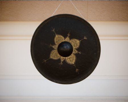 Thai temple gong の写真素材