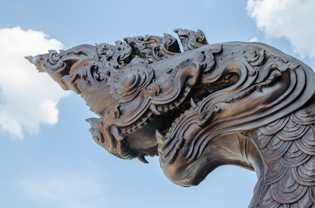 Thai dragon or king of Naga statueの写真素材