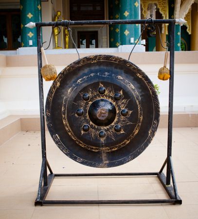Thai temple gong の写真素材