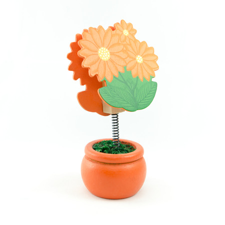 Memo holder, flower shapeの写真素材