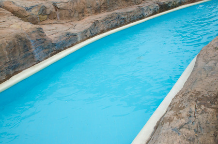 Swimming pool with the rock styleの写真素材
