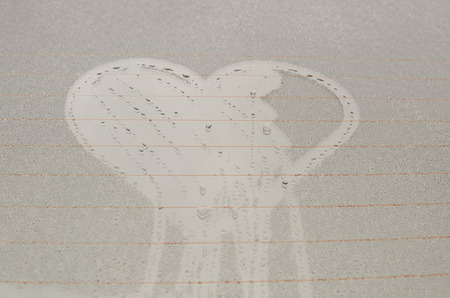 the Dew on the rear car glass