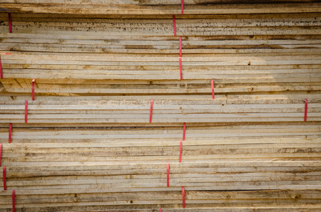 Building supplies, Stacked wood fence lumberの写真素材