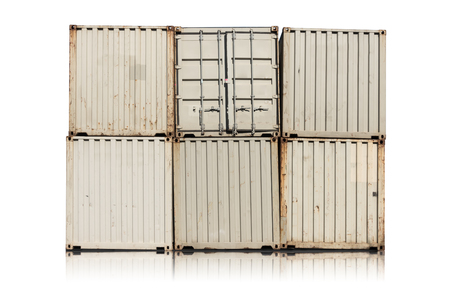 Container stack with isolation white background.の写真素材