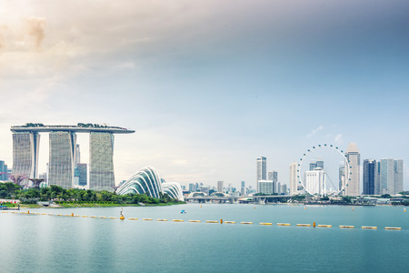 Landscape and urban city of Singapore.のeditorial素材