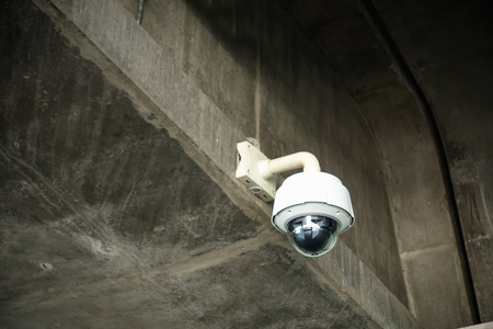 CCTV security camera on street road.の写真素材