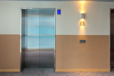 Modern elevator of interior building.のeditorial素材