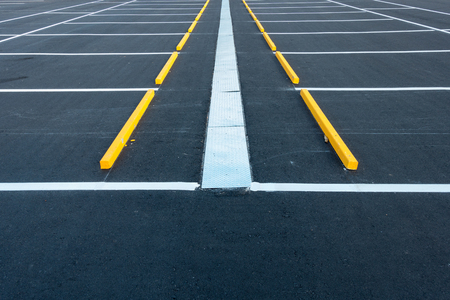 Empty car parking lots, Outdoor public parking.の写真素材