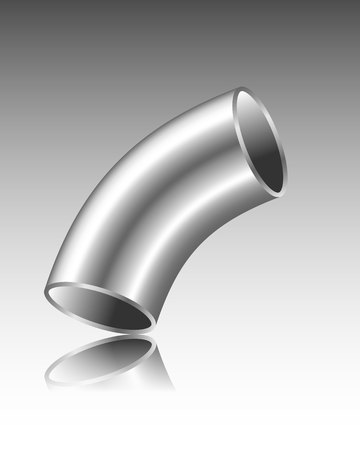 Galvanized steel fittings and connector pipeline, Vector, Illustrationのイラスト素材