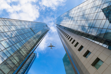 Skyscraper building and business financial center., Business downtownの写真素材