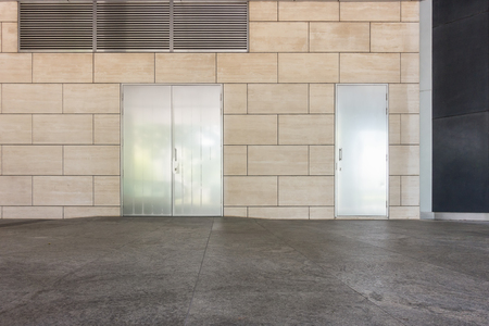 Fire exit and emergency door, Stainless steel doorの写真素材