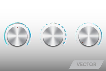 Realistic volume buttons and scale control., Vector, Illustrationのイラスト素材