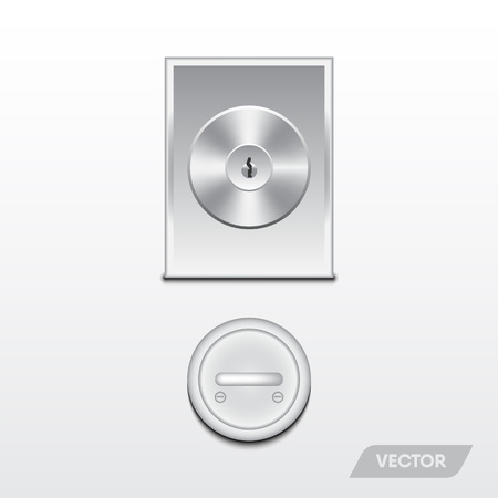 Security door knob, Modern design, Vector, Illustrationのイラスト素材
