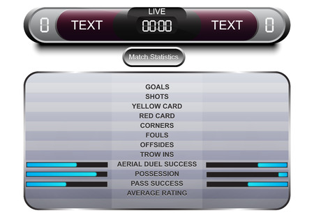 Scoreboard soccer design., Sport button element, Banners for football game, Vectorのイラスト素材