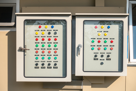 Control panel of plumbing and waste water drainage system.の写真素材