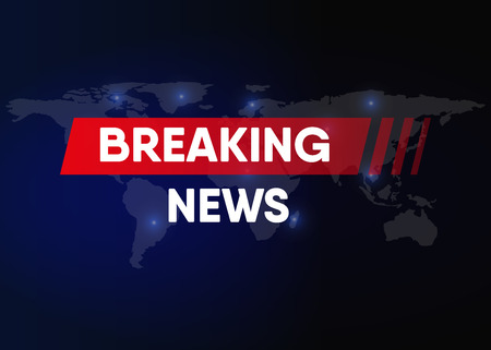 World breaking news banner, Vector design, Illustrationのイラスト素材