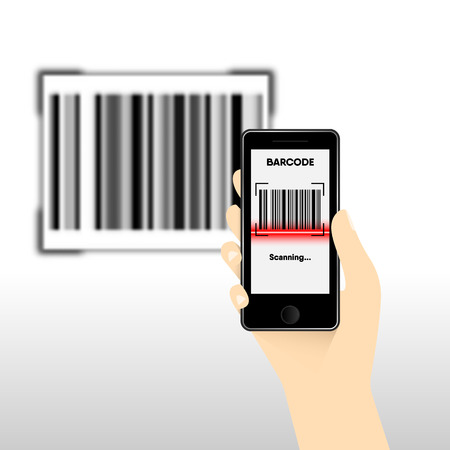 Bar code for mobile payment, Vector illustration.のイラスト素材