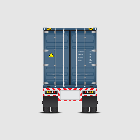 Container truck, Trailers transportation and supply., Vector, Illustrationのイラスト素材