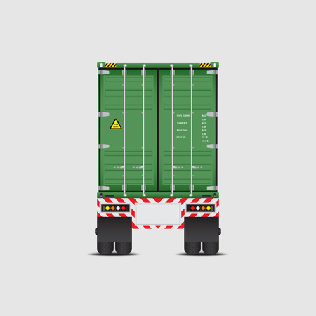 Container truck, Trailers transportation and supply., Vector, Illustrationのイラスト素材