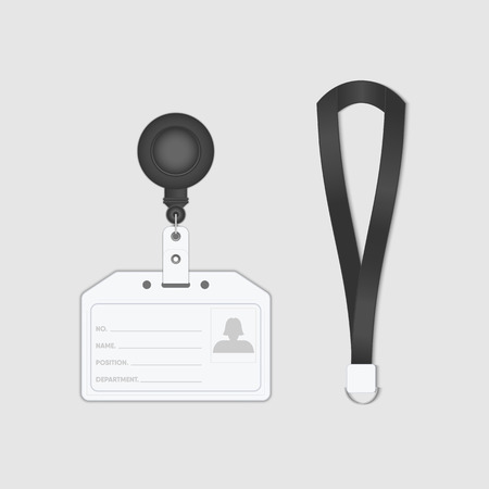 Employees identification card, Tag name,  Illustration.のイラスト素材