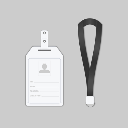 Employees identification card, Tag name, Vector, Illustration.のイラスト素材