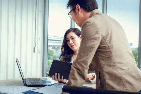 Business People Entrepreneurs Teams are Meeting Discussing and  Presentation Together Their Project  in Conference Room. Professional Entrepreneurship Teamwork are Business Dealing Meeting Togetherの写真素材