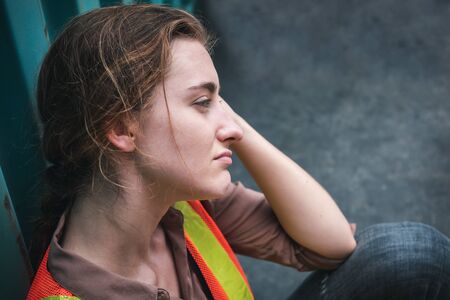 Coronavirus Covid-19 Epidemic Impact Unemployed of Labor, Woman Worker Feeling Hopeless after Her...