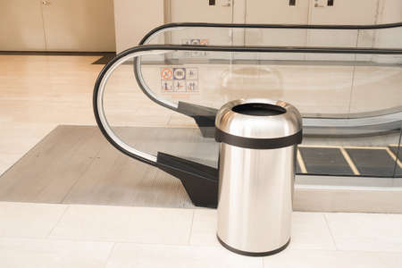 Stairway Electric Escalator of Airport Exhibition Hall, Modern Indoor Escalators and Interior...