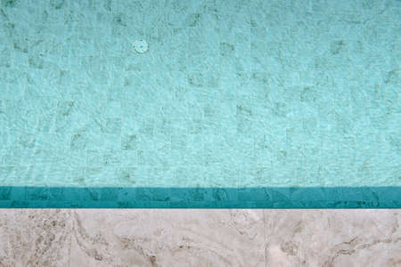 Abstract Background Tiles Floor of Swimming Pool, Texture Pattern of Tile Flooring of Outdoor Poolside. Empty Water Surface of Swim Pool Backgrounds. Architecture Floor Designの写真素材