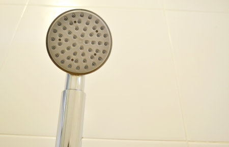 shower in the bathroomの写真素材