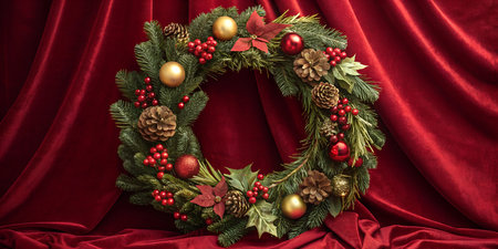 Snowflakes gently fall against a beautiful gradient sky. Perfect for winter or holiday themes.の写真素材