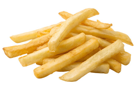 A pile of golden brown, crispy French fries, perfect for any meal.