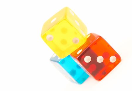 colorful dicesの写真素材