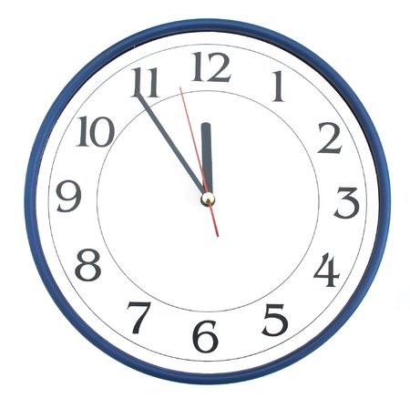 clock close up on white background