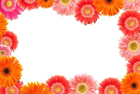 daisy flowers frame, space for messages, all flowers from photographers portfolioの写真素材