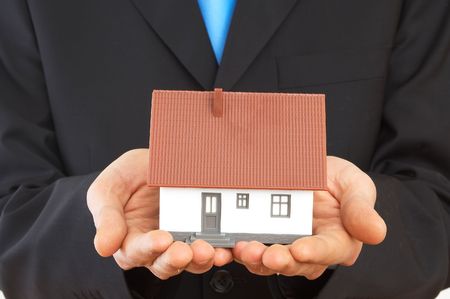 real estate concept with a mini houseの写真素材