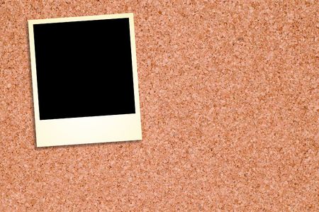 message board with old picture frame and copy spaceの写真素材