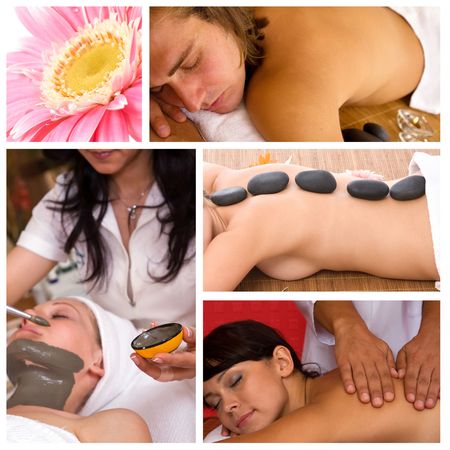 spa concept with different types of servicesの写真素材