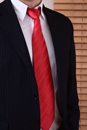 Businessman close up image with space for messagesの写真素材