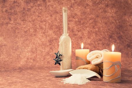 spa concept with a cross process tone and copy spaceの写真素材