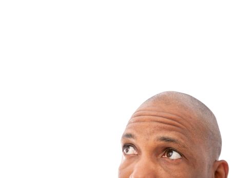 copy space for your messages with a man looking の写真素材