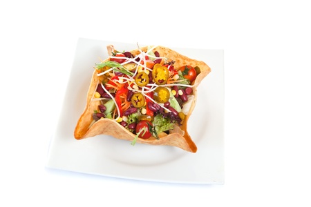 Healthy and nutritious Taco saladの写真素材