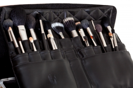 make up accessories close up, shallow dof