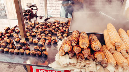 Street food in Madrid, Spain. Street food on the streets of Madrid.の写真素材