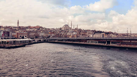 Panoramic view of the old city of Istanbul, Turkey.の写真素材