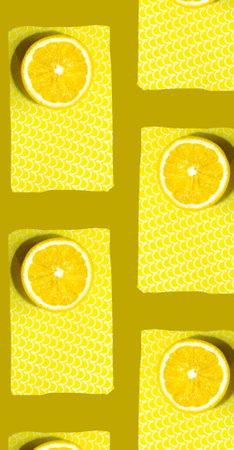 color yellow fresh citrus conceptual background spring wallpaperの写真素材